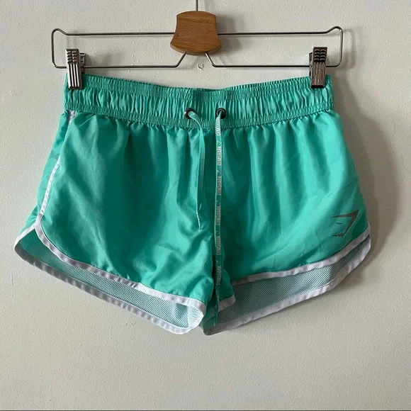 Gymshark Shorts Gymshark High Waisted Blue Mint Workout Shorts